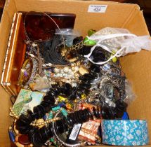 Box of costume jewellery