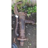 Old cast iron water hand pump