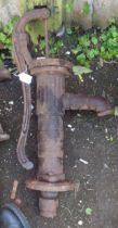 Old cast iron water hand pump