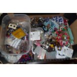 Box of loose beads and jewellery making kits