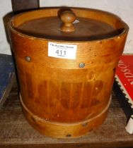 Vintage Shaker style bentwood flour storage canister, c. 22cm in diameter