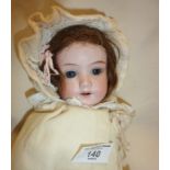 Antique Armand Marseille German bisque headed doll, with markings to neck - 390n DRGM 246/1 A 4/OX M