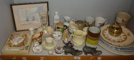 Assorted china, inc. Radford and Denby etc., including a Dunhill lighter. Together with a small