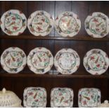 8 Booths Asiatic Pheasant dinner plates and three matching dishes