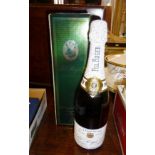 Boxed and sealed bottle of 75cl Pol Roger & Co. Champagne