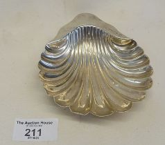 Victorian silver scallop shaped dish 1888, Sheffield, maker James Deakin