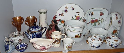 Assorted Royal Worcester Evesham dinner ware etc