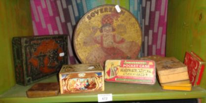 Assorted old tins
