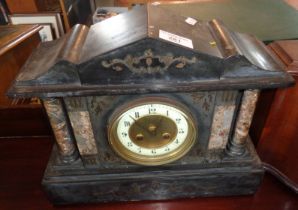 Victorian marble mantle clock