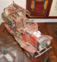 Tinplate model of an American fire engine