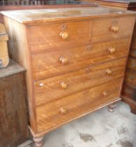 Victorian satin walnut chest of drawers