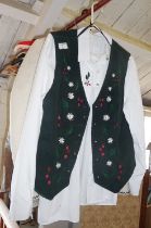 Vintage Clothing: A Greek style waistcoat with shirt, similar jacket, a retro animal skin jacket and