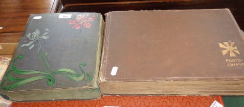 Two postcard albums - greetings and topographical
