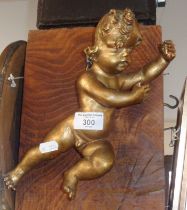 18th c. giltwood Putti figure