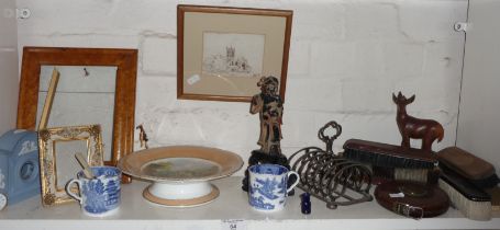 Miscellaneous items including china, surveyors tape etc
