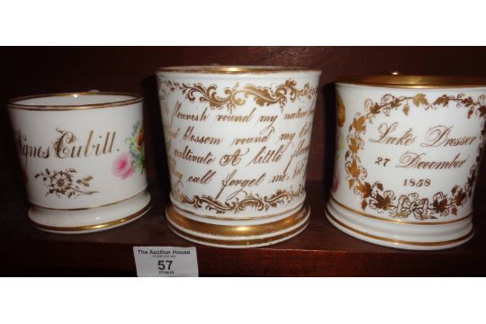 Three 19th c. Davenport bone china commemorative mugs - Image 2 of 4