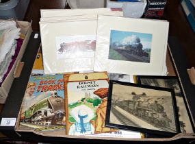 Assorted railway books and photographs of locomotives including "Dorset Railways" by J.H. Lucking,