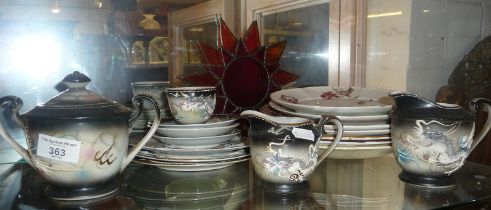 Japanese tea ware and assorted plates