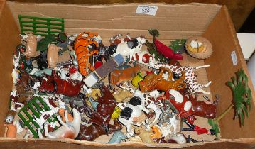Good quantity of Crescent Toys, Johillco (and other makers) diecast toy farm and zoo animals