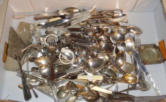Quantity of assorted silver plated cutlery