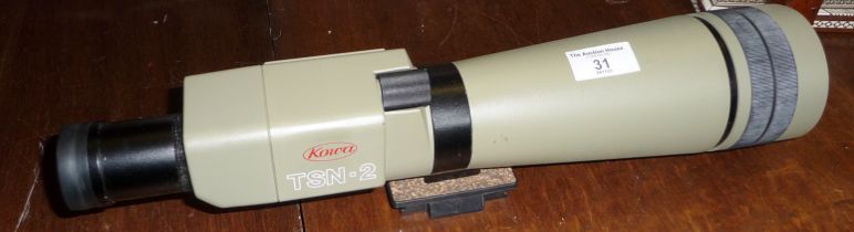 A Kowa TSN-Z spotting scope