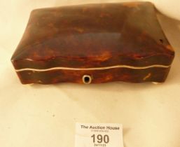 Victorian tortoiseshell box, 5" x 4" x 2"