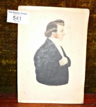 19th c. silhouette of a gentleman, signed Wybrant, dated 1854