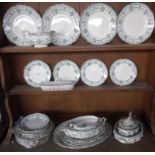 Extensive china dinner service and a Victorian toothbrush dish