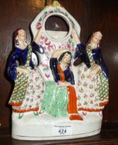 Staffordshire pottery watch holder