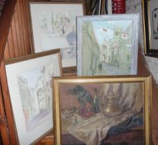 Four various paintings by J. McKenna