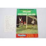 Football Programme - England v Northern