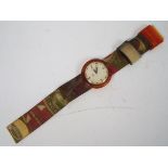 A vintage Swatch Pop wrist watch, new battery required, not currently running.