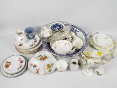 Mixed ceramics to include Royal Worcester Evesham, Minton Haddon Hall,