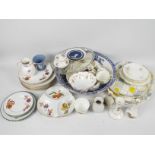 Mixed ceramics to include Royal Worcester Evesham, Minton Haddon Hall,