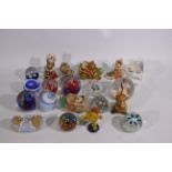 Pendelfin, Pepiware, Other - A mixed lot to include glass paper weights, glass ware, figurines,
