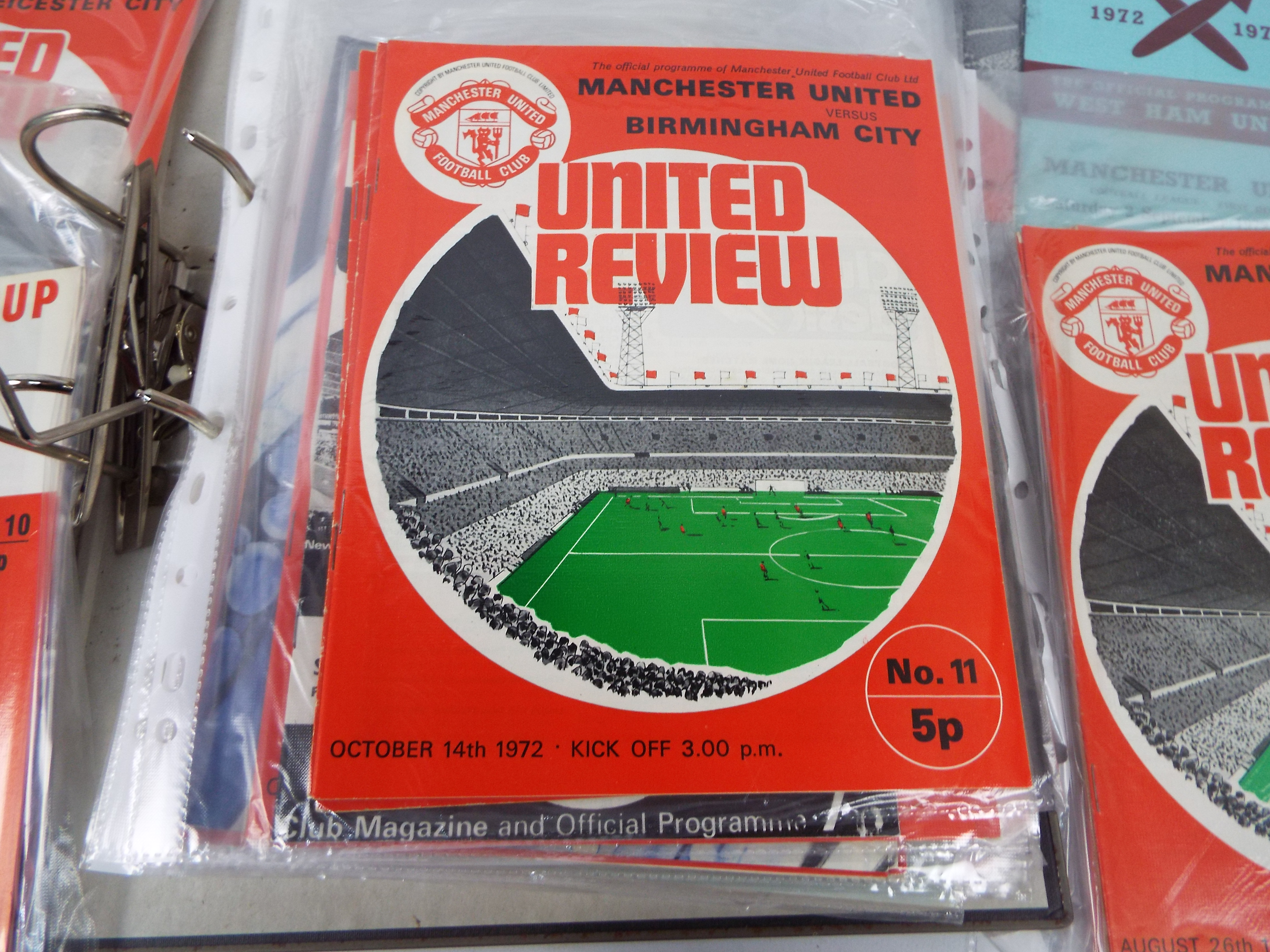 Manchester United - Two binders of programmes, 1960's and later, with cup finals, - Image 2 of 7
