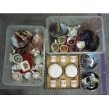 Mixed ceramics and glassware, two boxes,