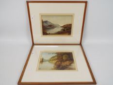 Two watercolour landscape scenes, signed