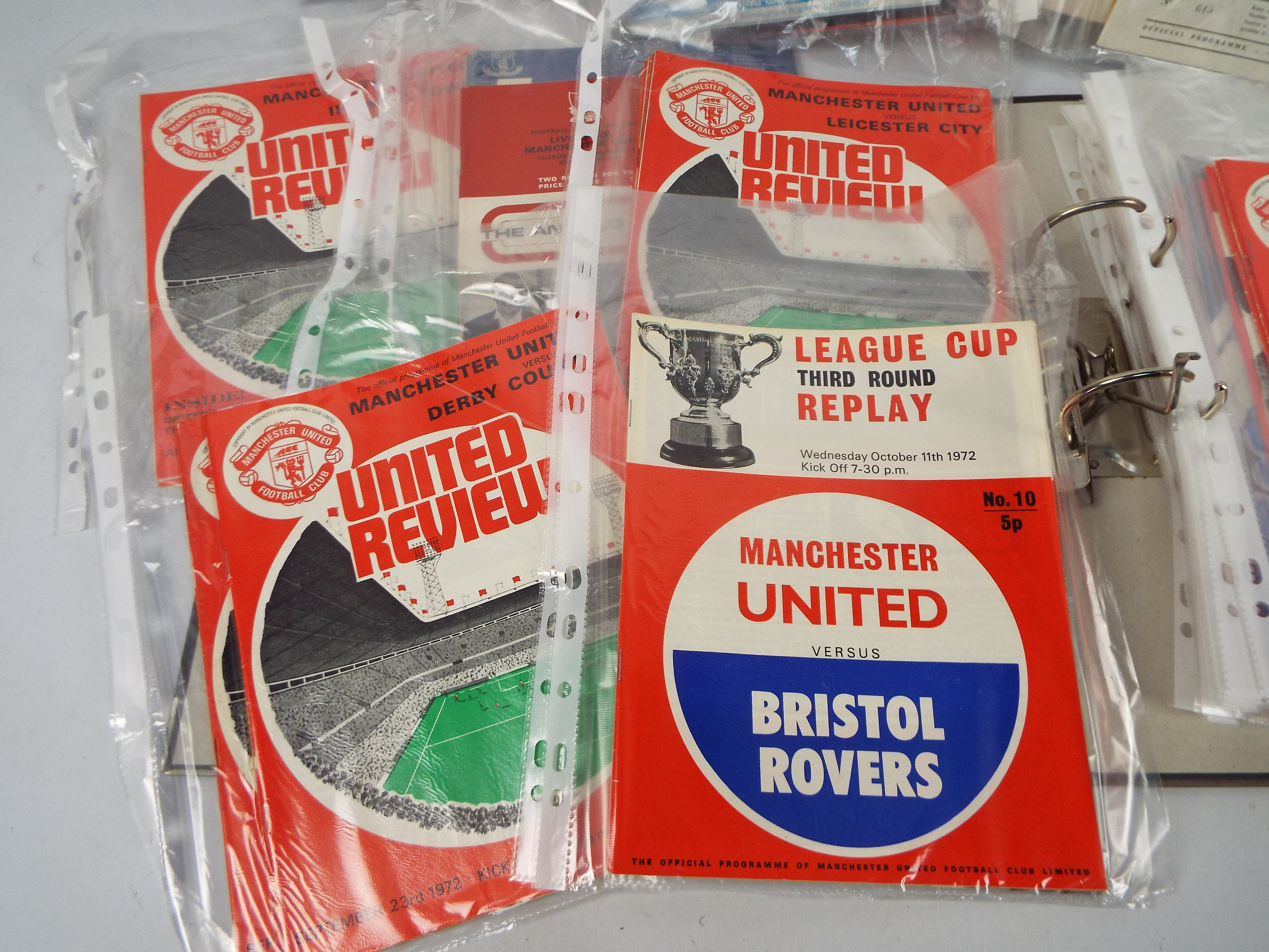 Manchester United - Two binders of programmes, 1960's and later, with cup finals, - Image 3 of 7