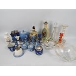 Ceramics and glassware to include Wedgwo