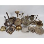 A collection of various plated ware.