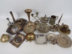 A collection of various plated ware.