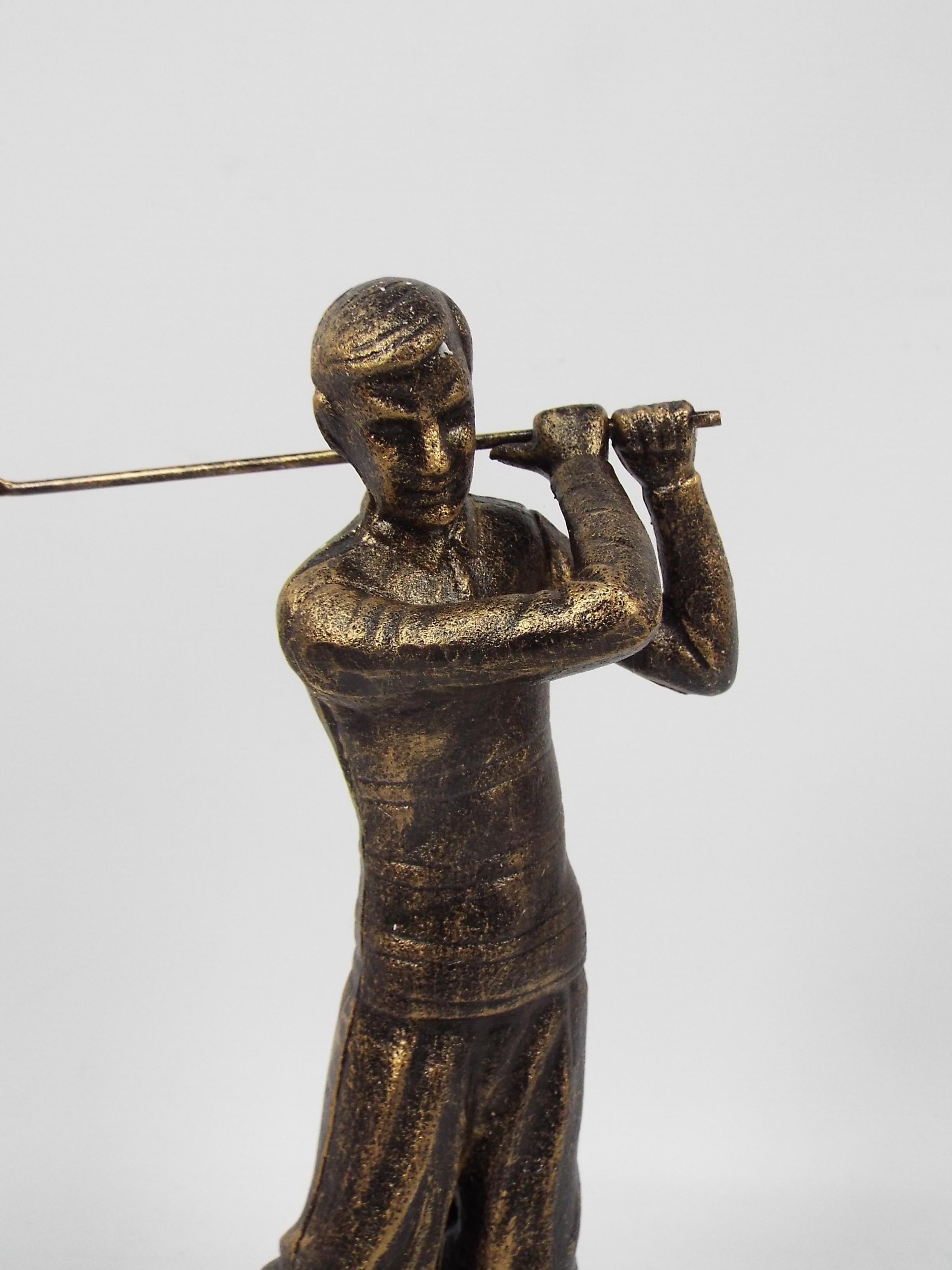 A bronzed, cast iron figure depicting a - Image 2 of 3