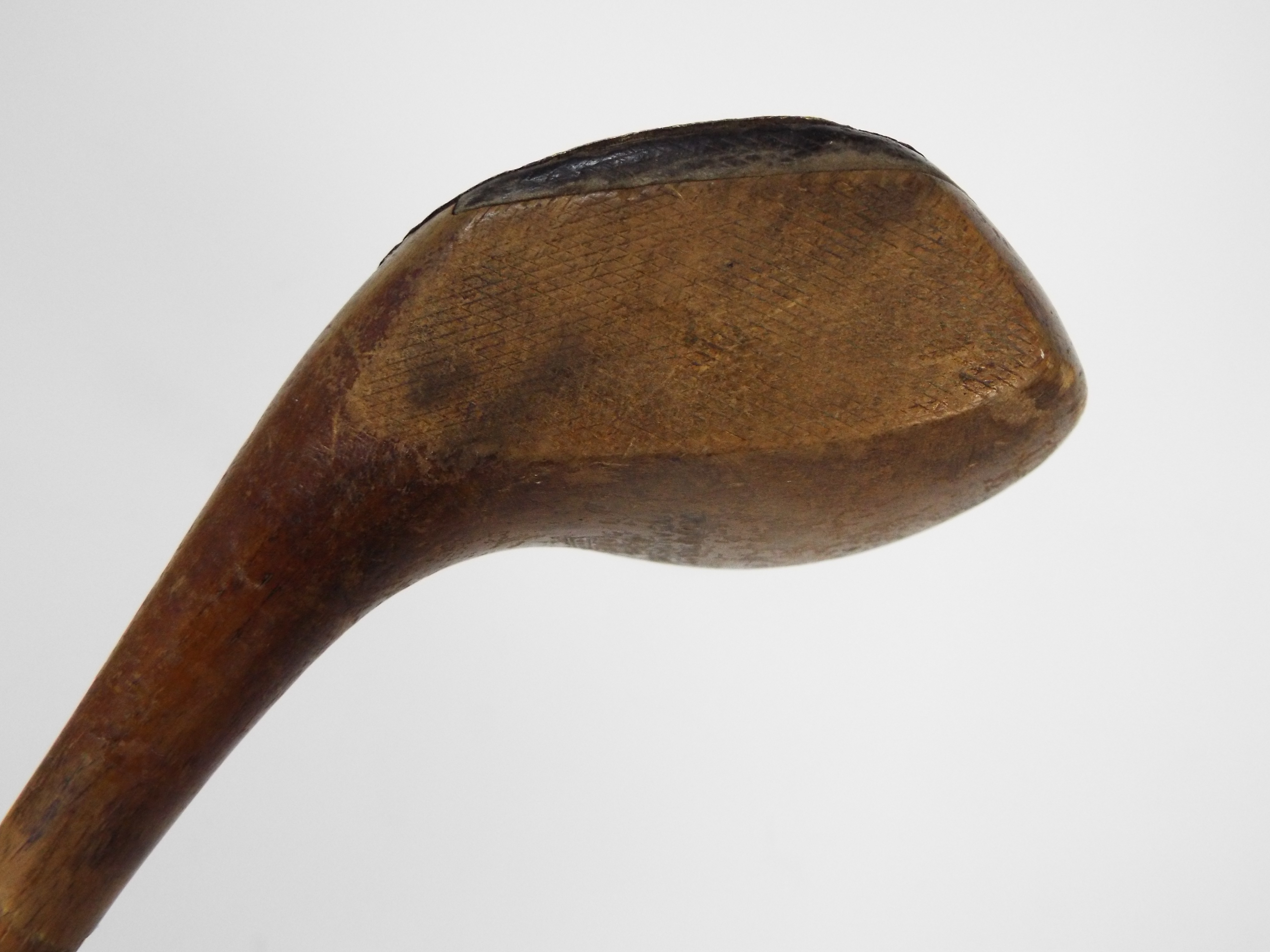 An early 20th century hickory shaft golf club by Robert Forgan St Andrews with brass sole plate, - Image 4 of 10