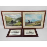 Two railway related prints after Barry P