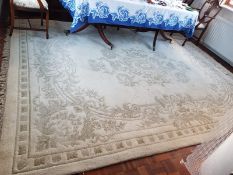 A large cream rug measuring 360 cm x 270 cm.