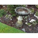 A reconstituted stone bird bath, 48 cm NOTE: ITEM IS LOCATED IN ST HELENS,