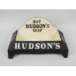 A cast iron water bowl marked Hudson's S