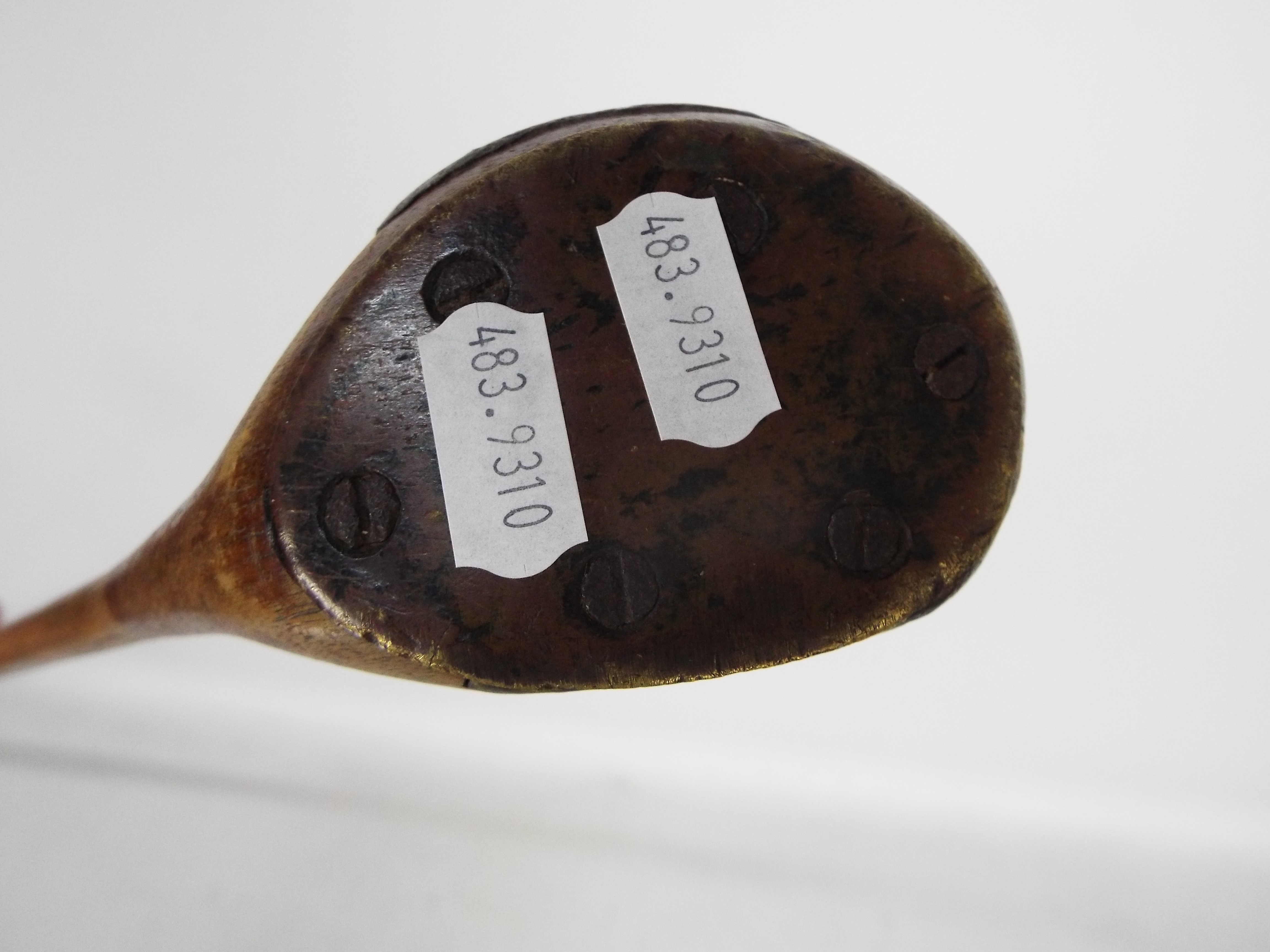 An early 20th century hickory shaft golf club by Robert Forgan St Andrews with brass sole plate, - Image 6 of 10