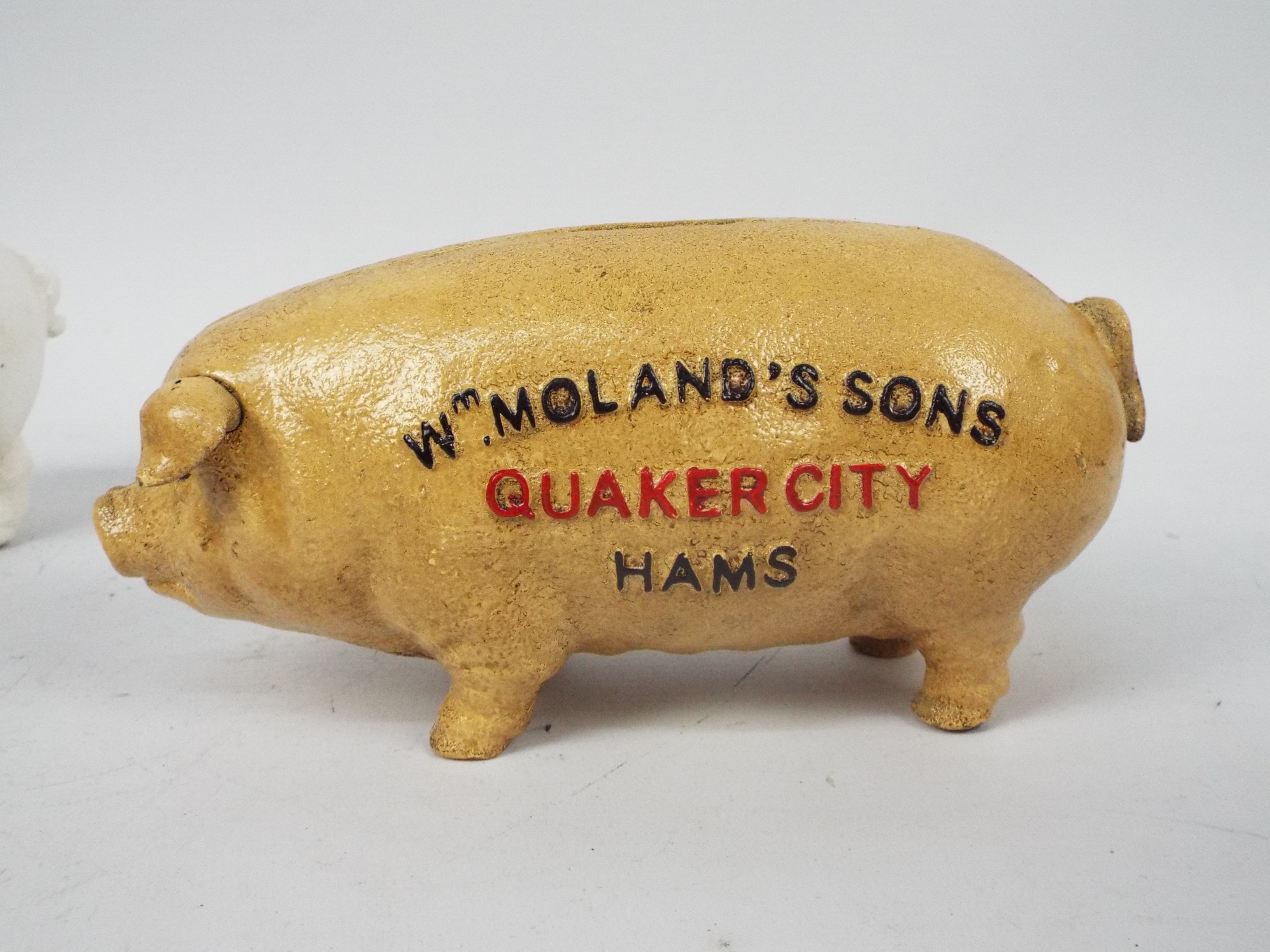 Three cast iron pig money banks, approxi - Image 4 of 4